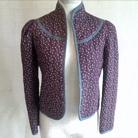 Vintage Jackets & Blazers - Gunne Sax M Vintage 70s Quilted Prairie Jacket